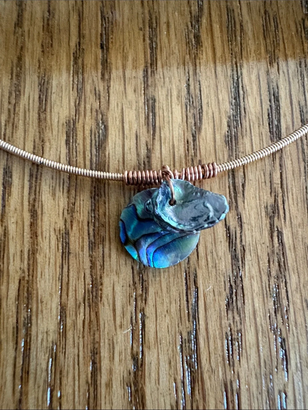 Hand Crafted Guitar String Abalone Shell Bracelet